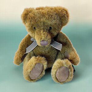 Russ Winslow Brown Bear 6" Plush With Bow Stuffed Animal Russ Berrie